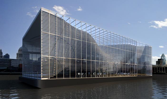 Adaptable architecture gallery on the Thames River