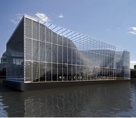 Adaptable architecture gallery on the Thames River